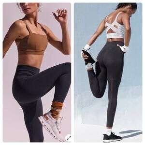 NEW Free People Good Karma Leggings in Washed Black